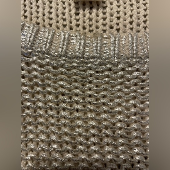 H&M Metalic oversized crew neck sweater Size 6 - Picture 10 of 10